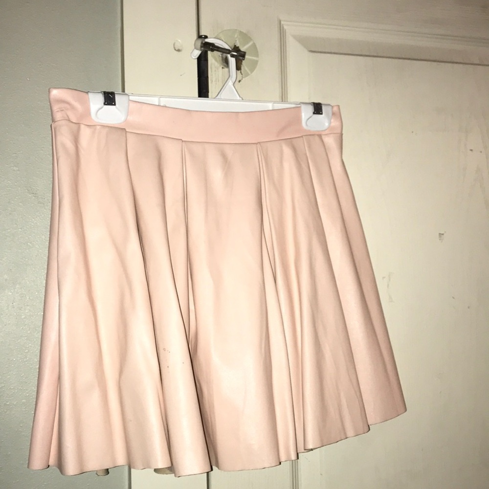 Forever 21 faux leather light pink mini skirt